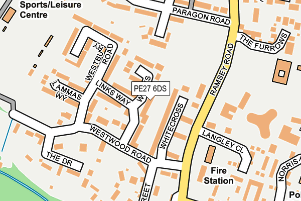 PE27 6DS map - OS OpenMap – Local (Ordnance Survey)