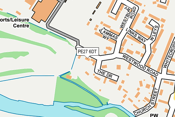 PE27 6DT map - OS OpenMap – Local (Ordnance Survey)