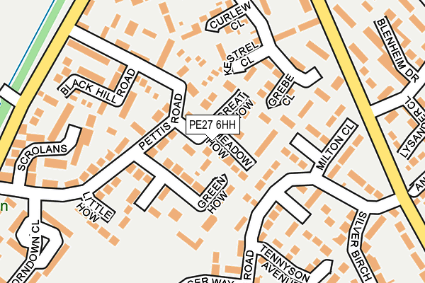 PE27 6HH map - OS OpenMap – Local (Ordnance Survey)