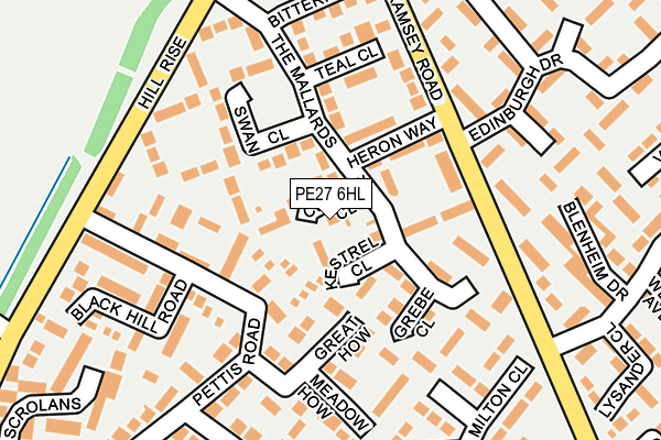PE27 6HL map - OS OpenMap – Local (Ordnance Survey)