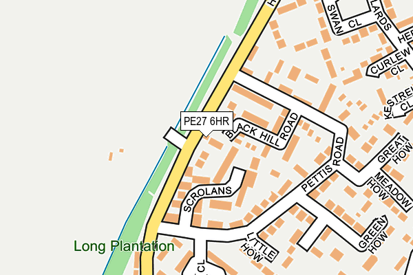 PE27 6HR map - OS OpenMap – Local (Ordnance Survey)
