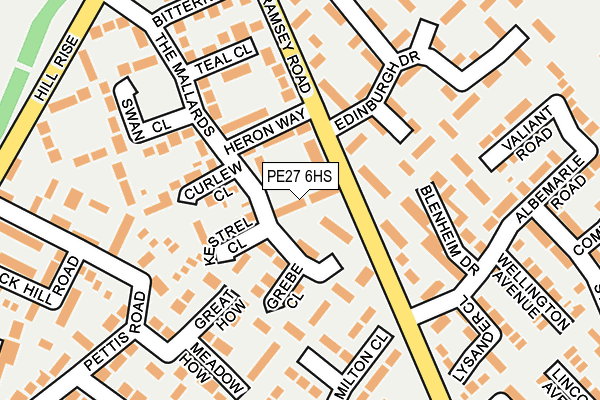 PE27 6HS map - OS OpenMap – Local (Ordnance Survey)