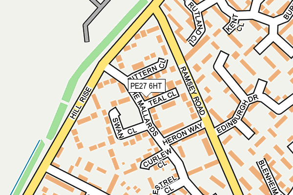 PE27 6HT map - OS OpenMap – Local (Ordnance Survey)