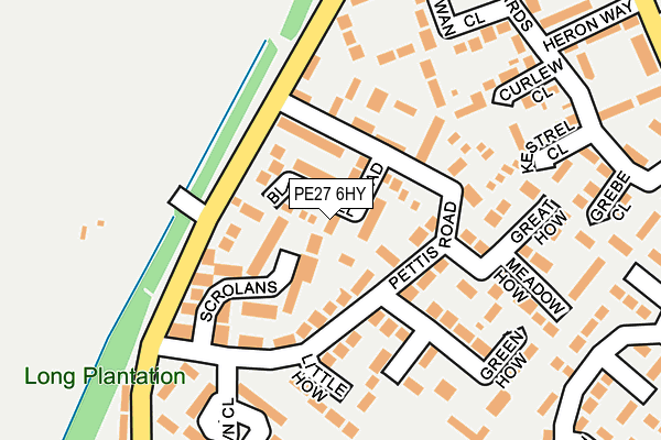 PE27 6HY map - OS OpenMap – Local (Ordnance Survey)