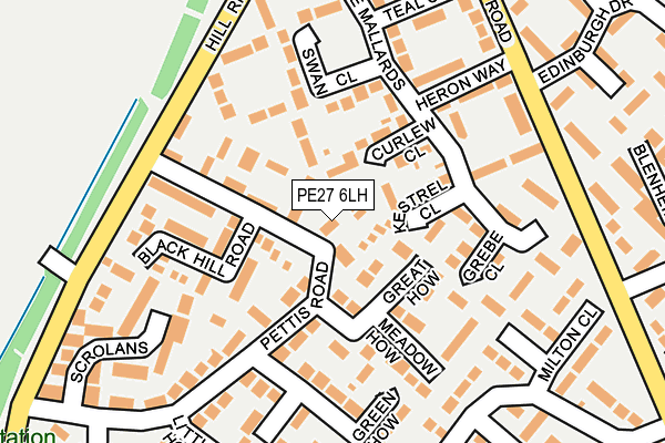 PE27 6LH map - OS OpenMap – Local (Ordnance Survey)