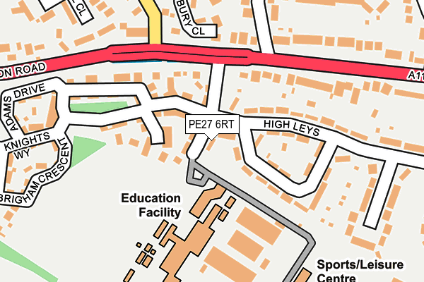 PE27 6RT map - OS OpenMap – Local (Ordnance Survey)