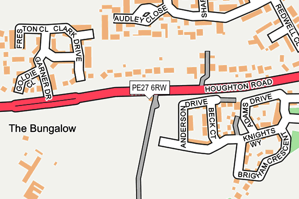 PE27 6RW map - OS OpenMap – Local (Ordnance Survey)