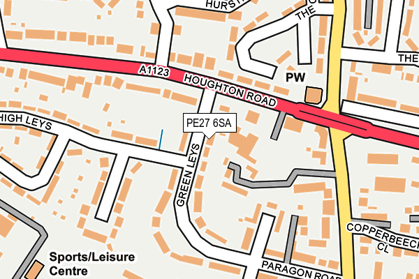 PE27 6SA map - OS OpenMap – Local (Ordnance Survey)