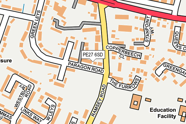 PE27 6SD map - OS OpenMap – Local (Ordnance Survey)