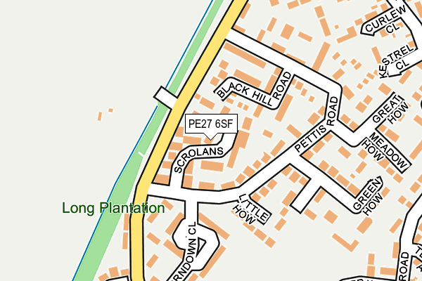 PE27 6SF map - OS OpenMap – Local (Ordnance Survey)