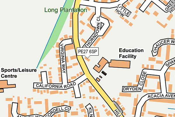 PE27 6SP map - OS OpenMap – Local (Ordnance Survey)