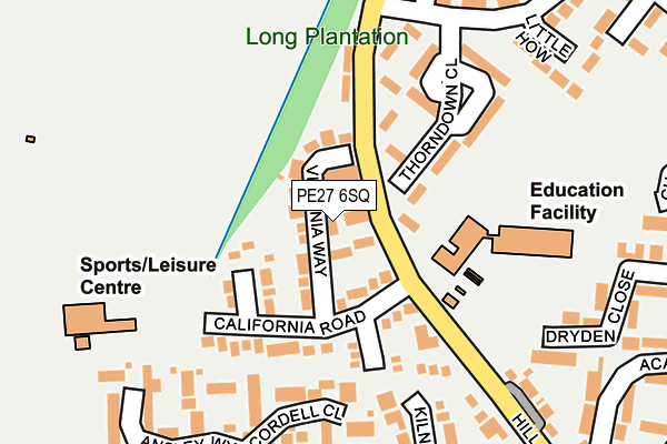 PE27 6SQ map - OS OpenMap – Local (Ordnance Survey)