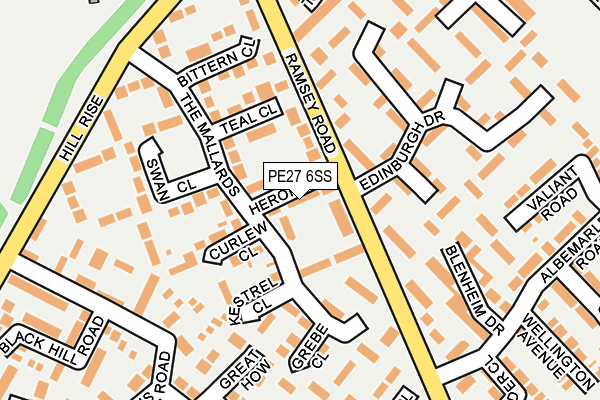 PE27 6SS map - OS OpenMap – Local (Ordnance Survey)