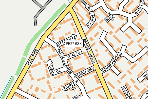 PE27 6SX map - OS OpenMap – Local (Ordnance Survey)