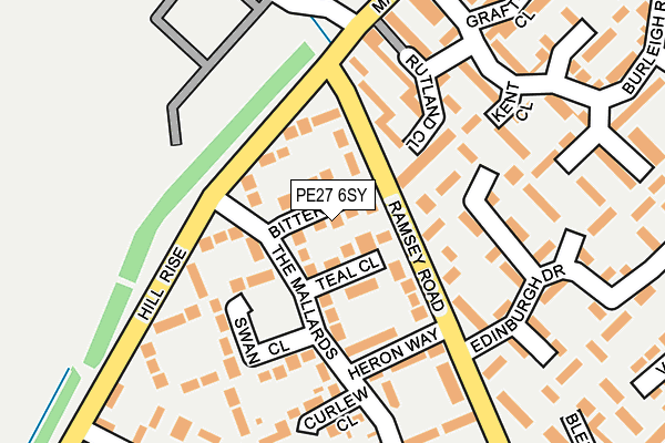 PE27 6SY map - OS OpenMap – Local (Ordnance Survey)