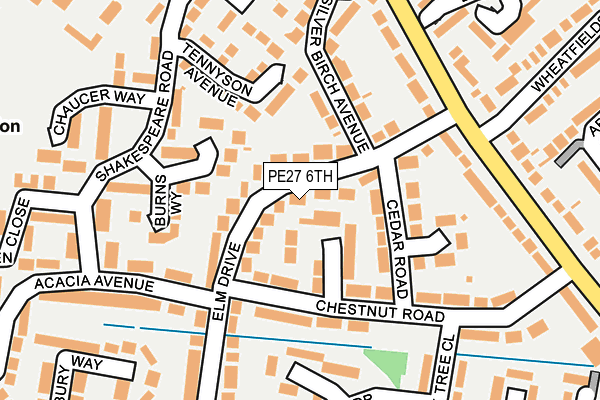 PE27 6TH map - OS OpenMap – Local (Ordnance Survey)