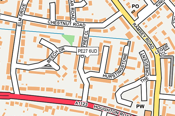 PE27 6UD map - OS OpenMap – Local (Ordnance Survey)