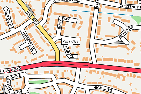 Map of HIBE INVESTMENTS LTD at local scale