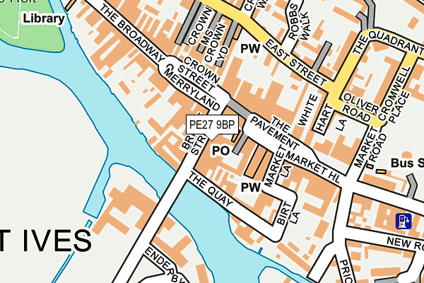 PE27 9BP map - OS OpenMap – Local (Ordnance Survey)