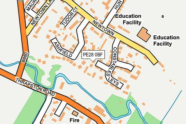 PE28 0BF map - OS OpenMap – Local (Ordnance Survey)