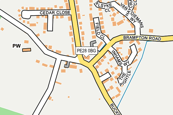 PE28 0BG map - OS OpenMap – Local (Ordnance Survey)
