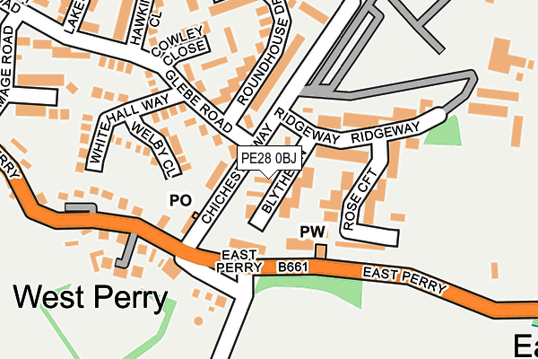 PE28 0BJ map - OS OpenMap – Local (Ordnance Survey)