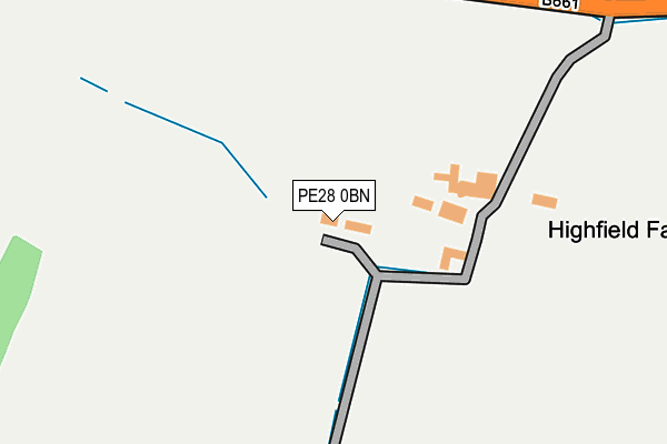 PE28 0BN map - OS OpenMap – Local (Ordnance Survey)