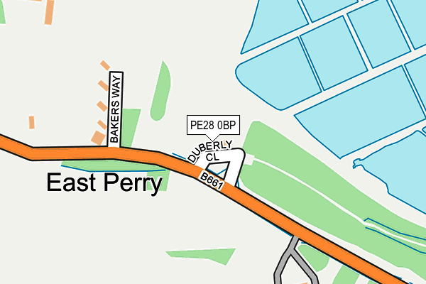 PE28 0BP map - OS OpenMap – Local (Ordnance Survey)