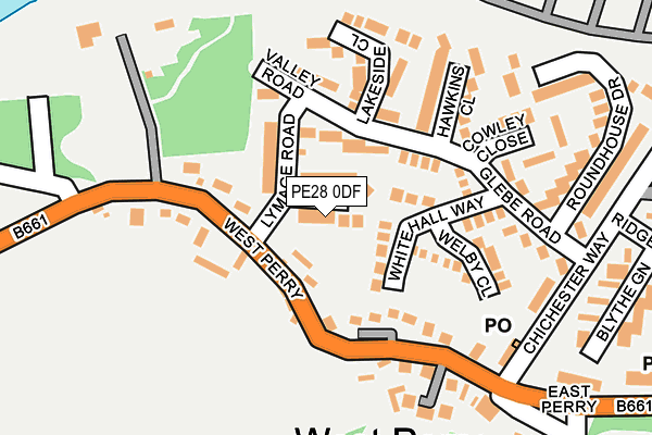 PE28 0DF map - OS OpenMap – Local (Ordnance Survey)