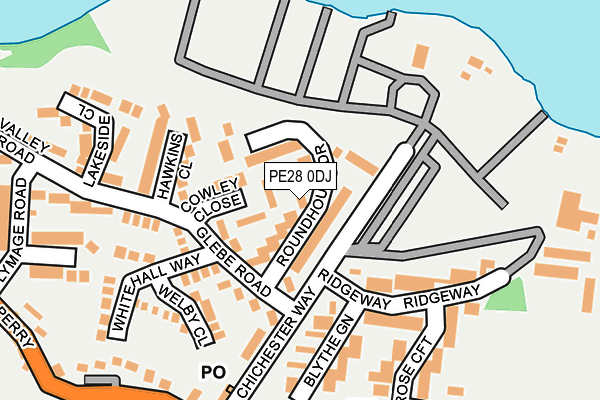 PE28 0DJ map - OS OpenMap – Local (Ordnance Survey)