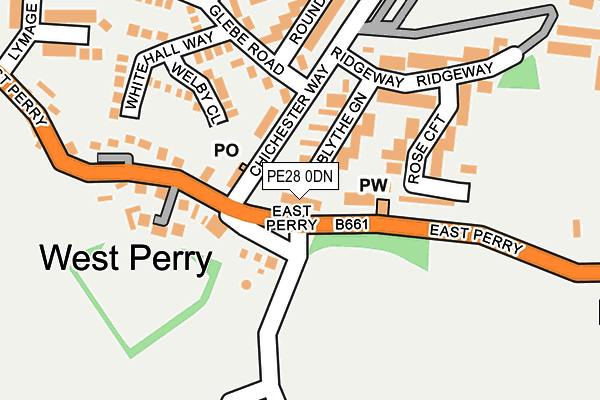 PE28 0DN map - OS OpenMap – Local (Ordnance Survey)