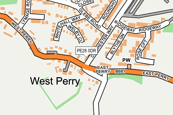 PE28 0DR map - OS OpenMap – Local (Ordnance Survey)