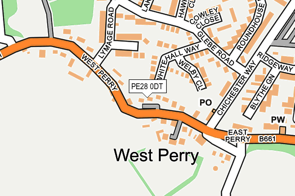 PE28 0DT map - OS OpenMap – Local (Ordnance Survey)