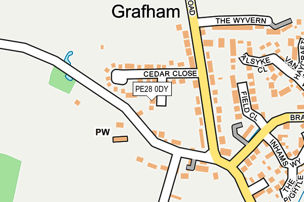 PE28 0DY map - OS OpenMap – Local (Ordnance Survey)