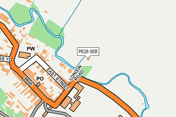 PE28 0EB map - OS OpenMap – Local (Ordnance Survey)