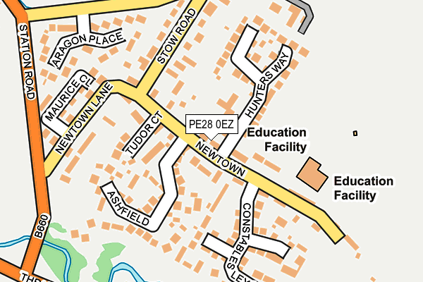 PE28 0EZ map - OS OpenMap – Local (Ordnance Survey)