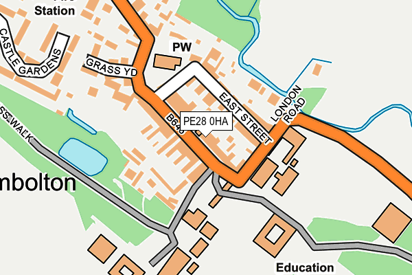 PE28 0HA map - OS OpenMap – Local (Ordnance Survey)