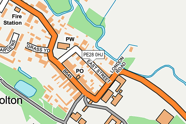 PE28 0HJ map - OS OpenMap – Local (Ordnance Survey)