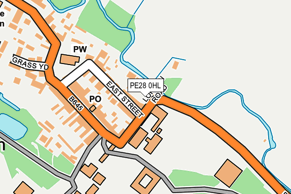 PE28 0HL map - OS OpenMap – Local (Ordnance Survey)
