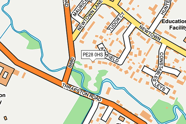 PE28 0HS map - OS OpenMap – Local (Ordnance Survey)