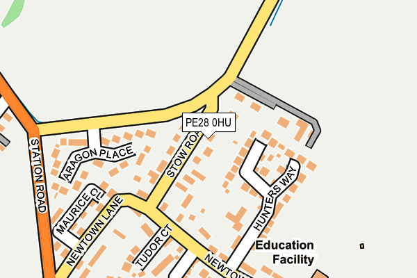 PE28 0HU map - OS OpenMap – Local (Ordnance Survey)