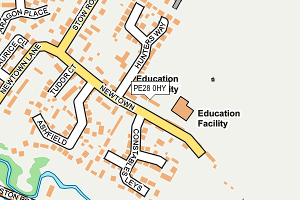 PE28 0HY map - OS OpenMap – Local (Ordnance Survey)