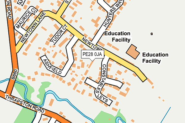 PE28 0JA map - OS OpenMap – Local (Ordnance Survey)