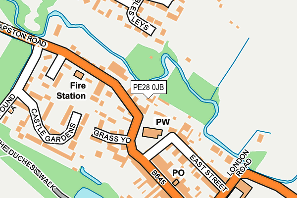 PE28 0JB map - OS OpenMap – Local (Ordnance Survey)