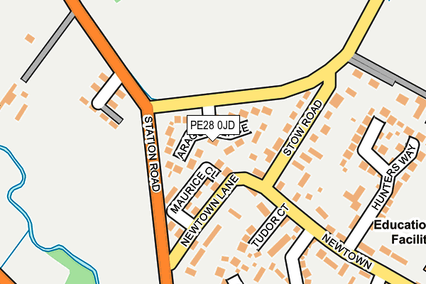 PE28 0JD map - OS OpenMap – Local (Ordnance Survey)