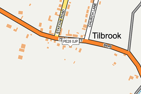 Map of THE WHITE HORSE AT TILLBROOK LIMITED at local scale