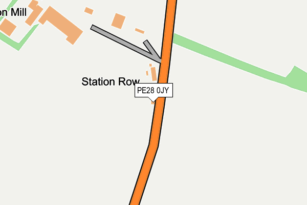 PE28 0JY map - OS OpenMap – Local (Ordnance Survey)