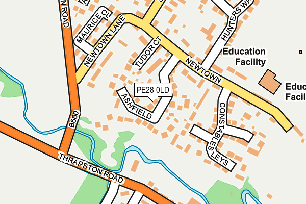 PE28 0LD map - OS OpenMap – Local (Ordnance Survey)