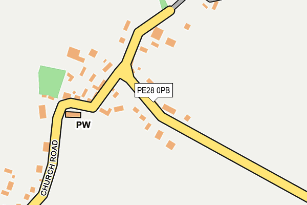 PE28 0PB map - OS OpenMap – Local (Ordnance Survey)