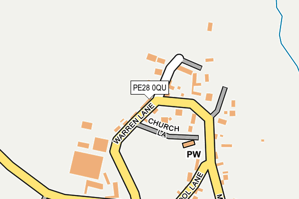 PE28 0QU map - OS OpenMap – Local (Ordnance Survey)